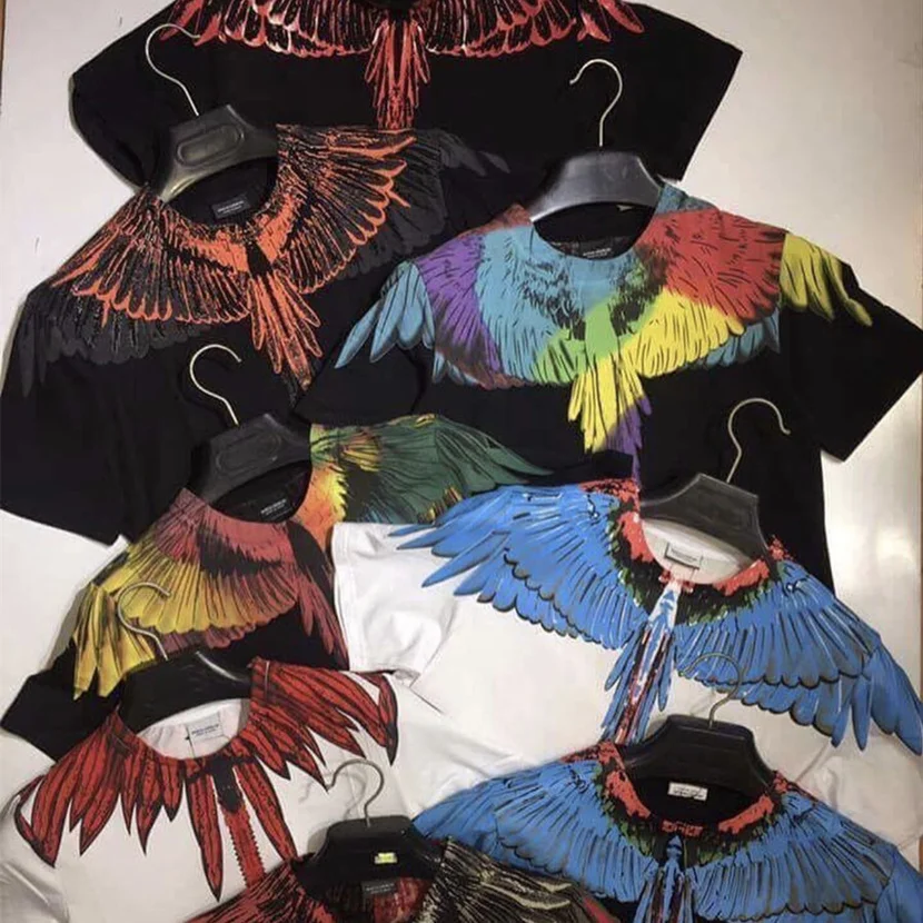 

Marcelo Burlon T Shirt Men Women uomo 1:1 County Of Milan Feather wings Marcelo Burlon T-shirt Tee Summer Marcelo Burlon T Shirt