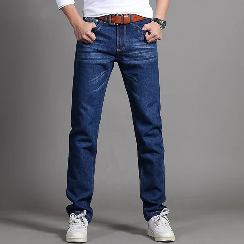 

Spring and Autumn casual slim straight pants large size young men's jeans free shipping