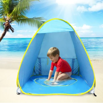 

Portable Baby Games Tent Kids Beach Tent Children Outdoor Swimming Sun Shelter Game House Automatic Open Easy Build Sun Tents