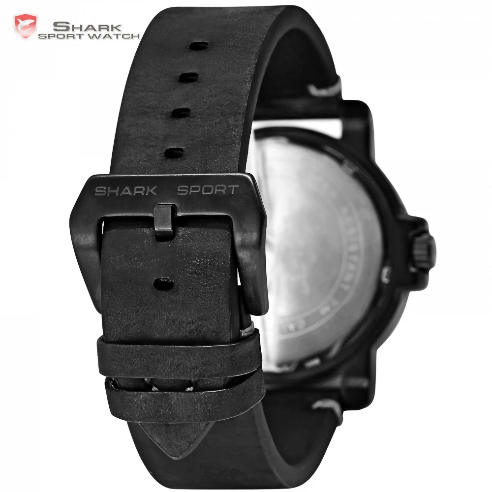 Greenland Shark 2 Series Sport Watch Creative Design Black Date Crazy Horse Leather Quartz Men Watches Masculino Relogio /SH452 Greenland Shark 2 Series Sport Watch Creative Design Black Date Crazy Horse Leather Quartz Men Watches Masculino Relogio /SH452