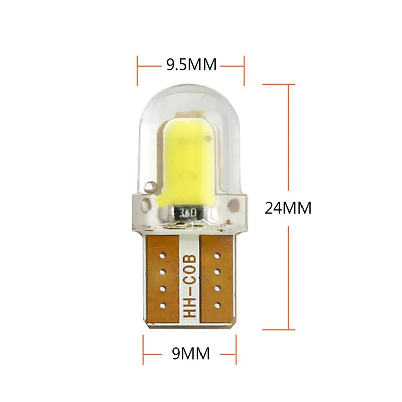 ZXMT 10 шт. T10 светодиодный W5W 194 168 COB 8SMD светильник для парковки авто клинообразный