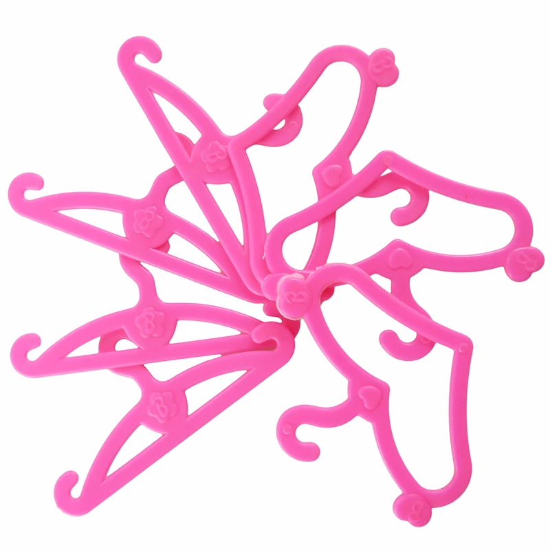 

Random 20 Pcs/Lot Doll Pink Hangers Doll Clothes Dress For 12 Inch Dolls Pretend Play Girls' Gift Kid Toy Dolls Accessories