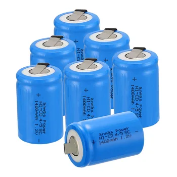 

Anmas power! high quality 7 pcs a set Ni-Cd 36g 4/5 SubC Sub C 1.2V 1400mAh Rechargeable Battery with Tab - Blue