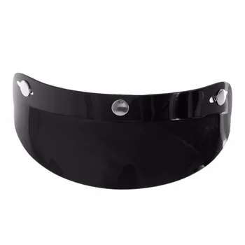 

Universal Black 3 Snap Visor Face Shield Lens For Motorcycle Helmets Open Face Motorcycle Accessories Protective Gears