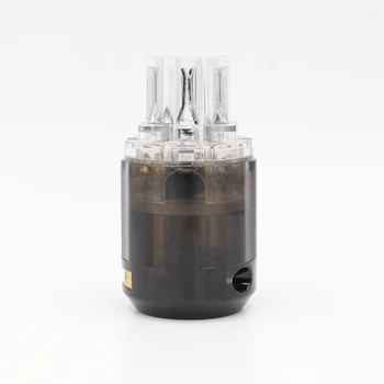 

Free shipping 2pcs C-004 pure copper 99.999% Rhodium Plated IEC feamle Plug for hifi power cable
