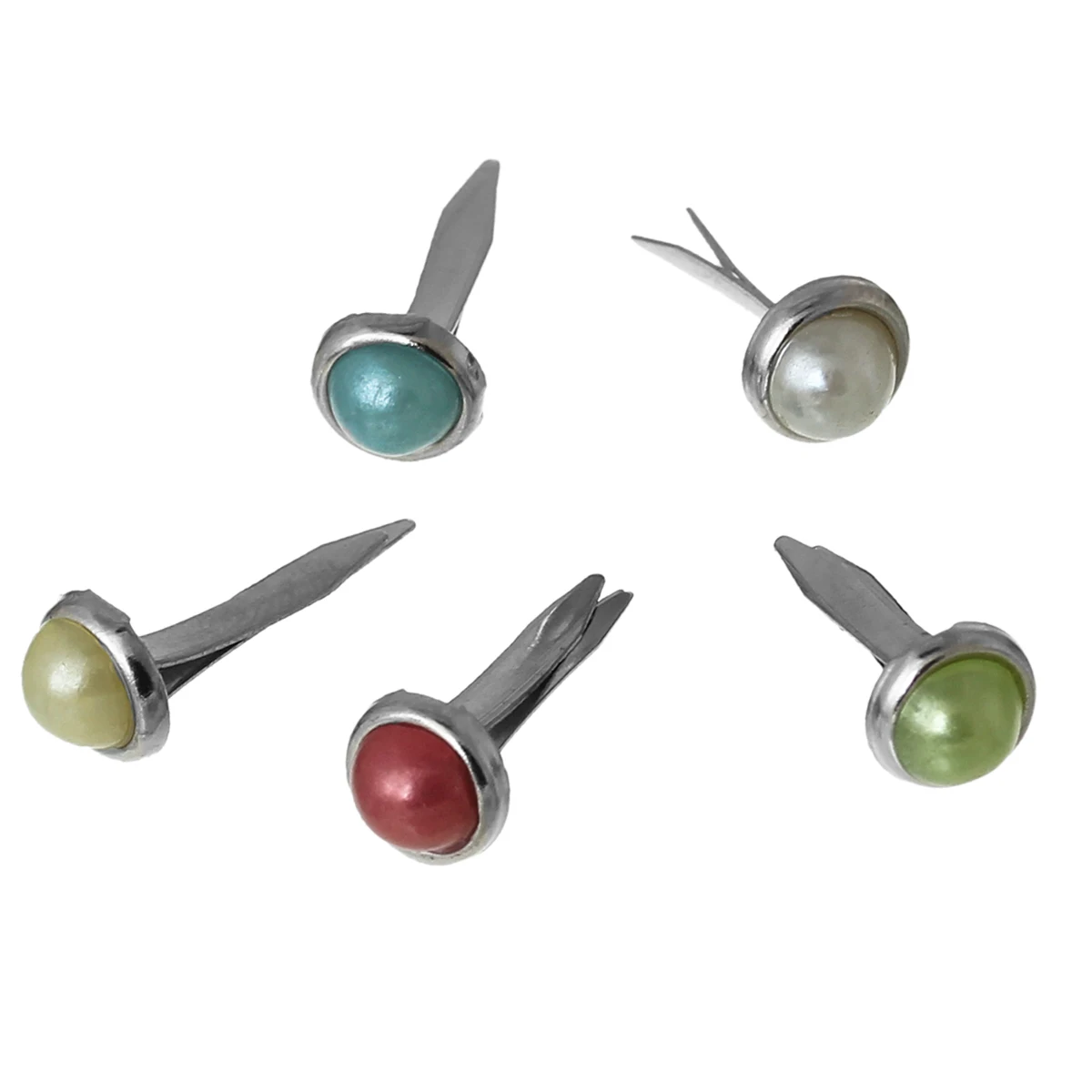 Urijk 50PCs Metal Brads Scrapbooking Metal Craft Embellishment