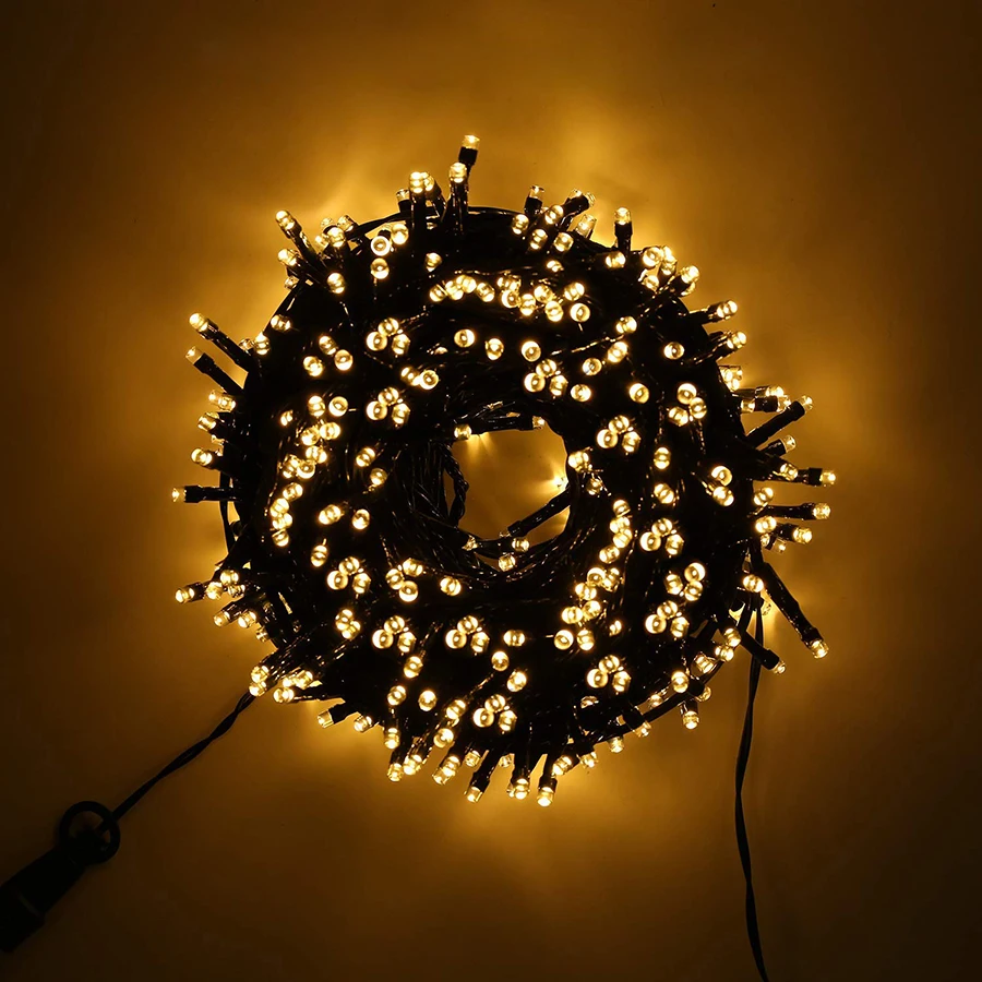 24V Safe Voltage Green Cable 10M 100 LED String lights Christmas Holiday Lights for Xmas Trees Party Wedding Events Decoration