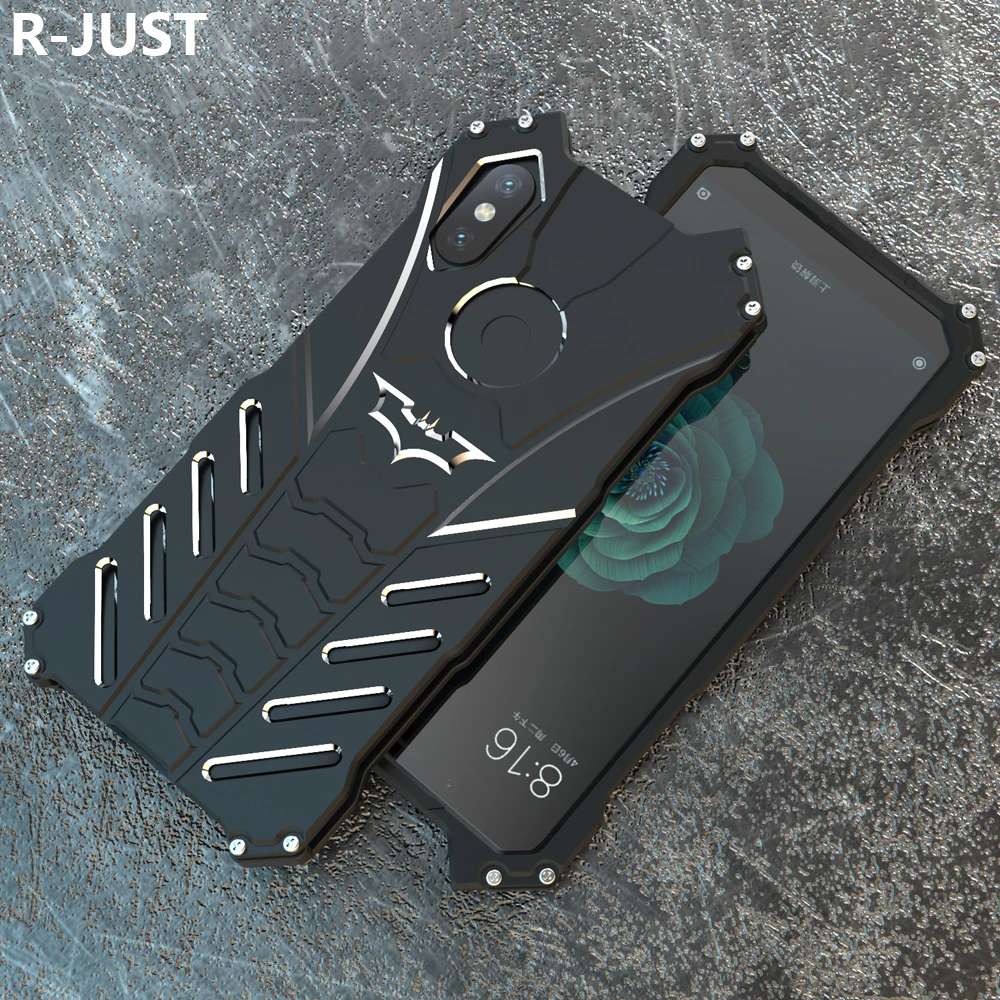 Чехол R-Just для Xiaomi Mi 6X Роскошный Жесткий металлический алюминиевый ударопрочный