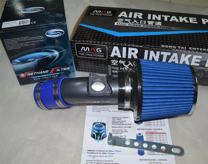 Воздухозаборники Комплект труб+ воздушный фильтр для Mazda M3 1,6 2,0 M6 2,0 2,5 M5 M8 CX-7, пожалуйста, свяжитесь со мной для других моделей автомобилей - Цвет: black pipe Simota