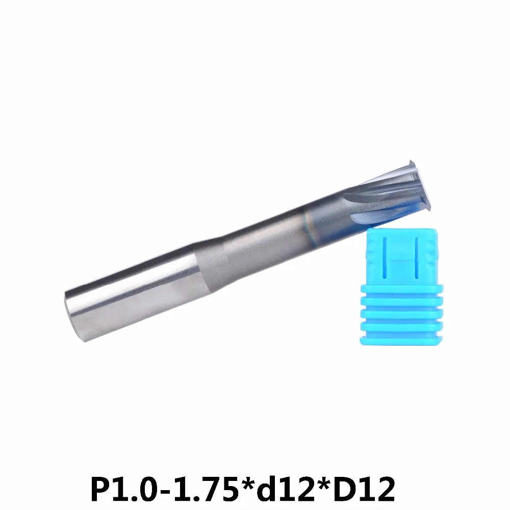 Здесь продается  1PC/P1.0-1.75-d12-D12 alloy thread milling cutter 6-Flute alloy thread end mills cutting Tools for metric P1.0-1.75mm pitch  Инструменты
