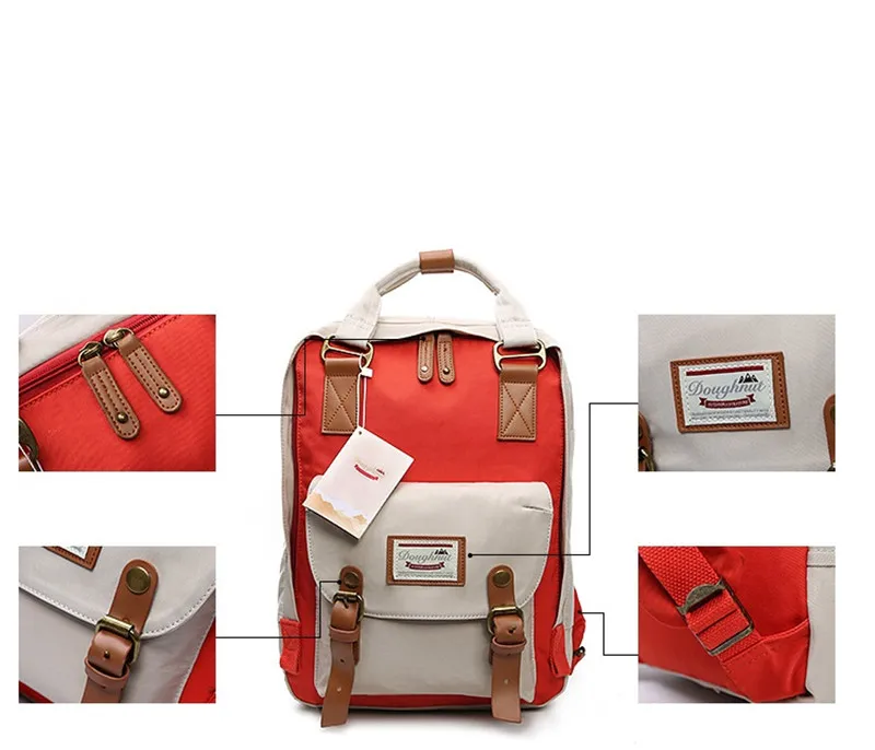 New Arrival Patchwork Multi-colors Zipper Polyester Fashion Mommy Bags Female Make Up Double Shoulder Storage Backpack03