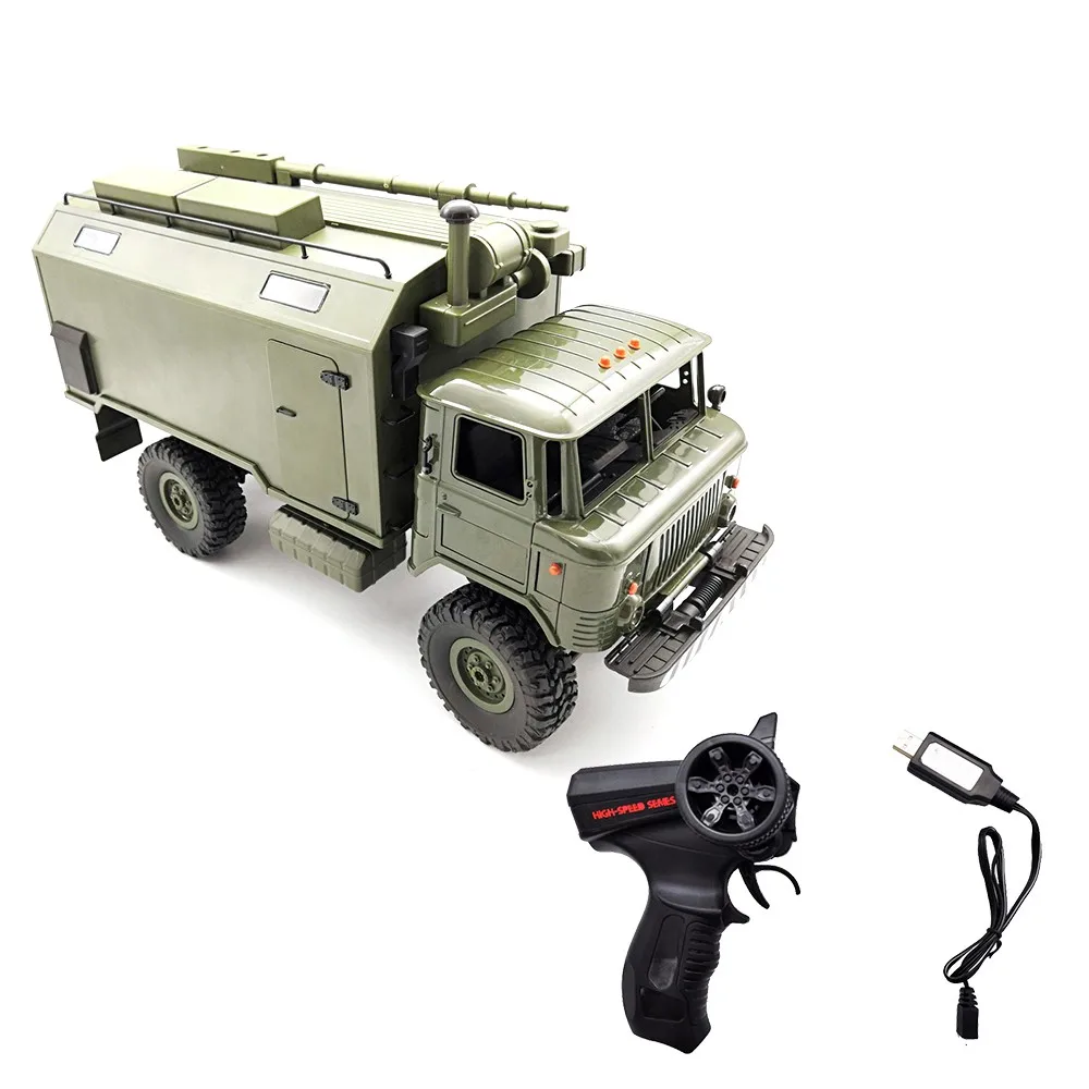 WPL B24 ZH 1/16 2.4G 4WD RC Truck  Military Truck Rock Crawler Command Communication Vehicle RTR Toy Auto Army Trucks vs WPL B36