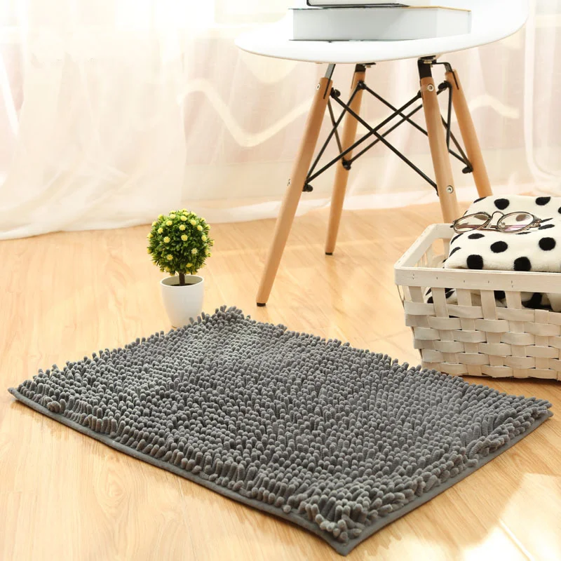 MustHome 40x60 см нескользящий коврик для ванной из микрофибры современный коврик для ванной комнаты - Цвет: DarkGrey