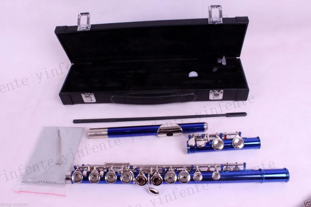 Синий цвет 1 шт. флейта 16 отверстие закрытое Отверстие C тон E key Advance Модель Красный Профессиональный
