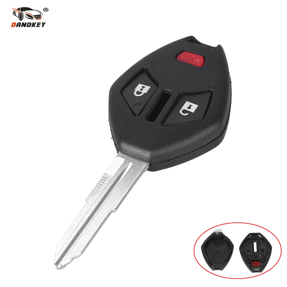 DANDKEY для Mitsubishi Outlander 2008 2013 Uncut Blade 3 кнопки автомобильный чехол с дистанционным