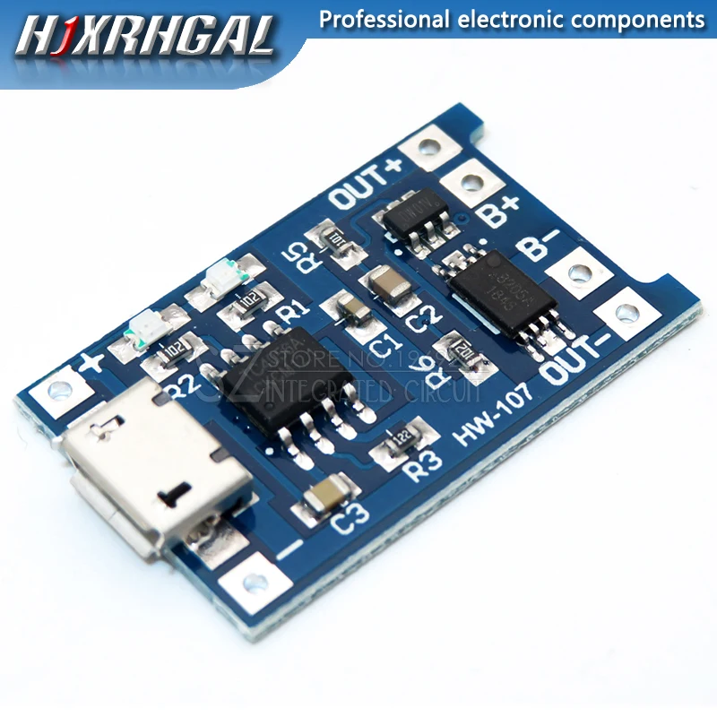 

50PCS 5V 1A Micro USB TP4056 18650 Lithium Battery Charging Board Charger Module + Protection Dual Functions