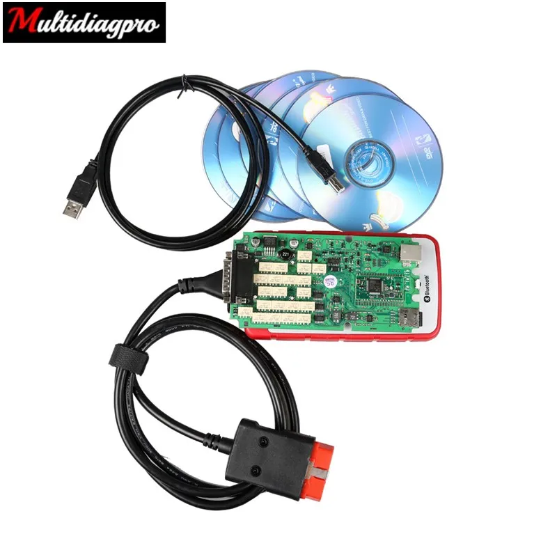 

High Quality Bluetooth Diagnostic Tool for Cars Trucks 3 in 1 Red Color C DP