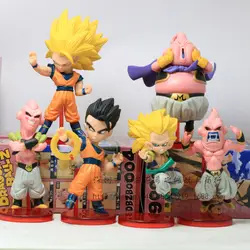 Новинка 6 шт./компл. Dragon Ball Z 8 см DBZ Son Gohan Son Goku Majin фигурка buu Коллекционная модель игрушки