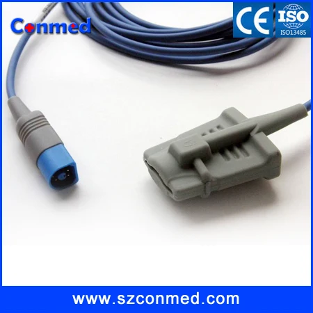 

Compatible New for Philips/ HP 8Pin Adult Silicone Soft Tip Spo2 Probe,3M.M1196A spo2 sensor with CE approved