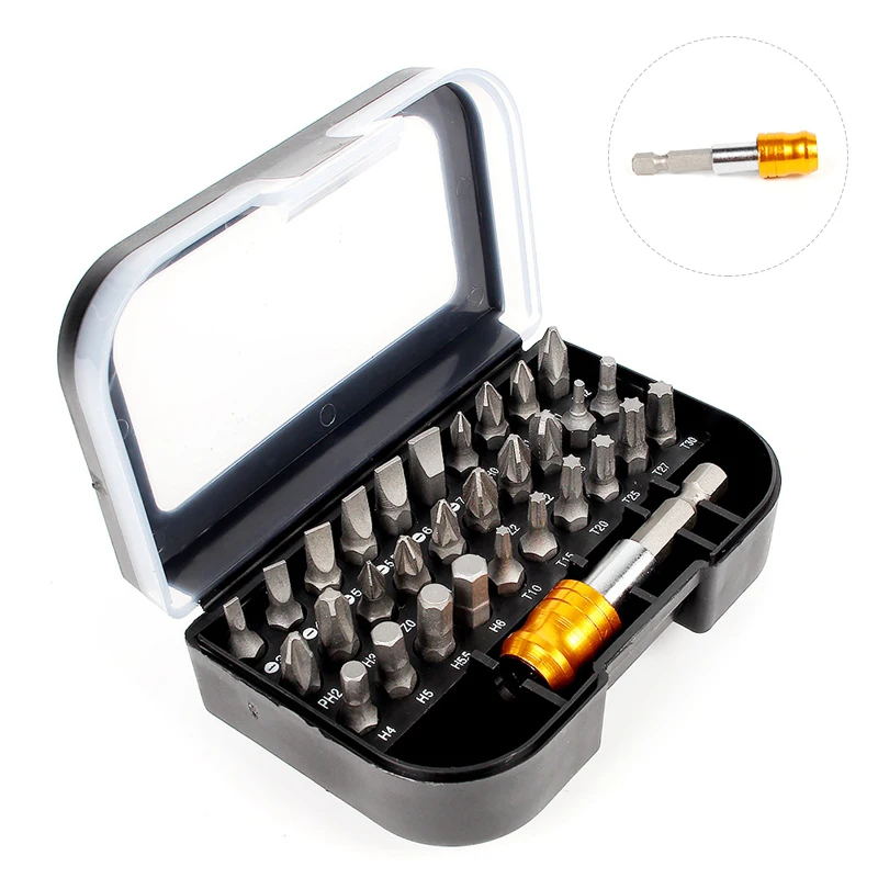 

Multi-function Screwdriver Kit Phillips Torx Pozi Hex Slotted Head Mini Screwdriver Repair Tools Bit With Hex Magnetic Holder