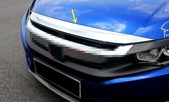 

For Honda Civic 10th Gen 4dr Sedan 2016 2017 ABS Chrome plastic Front Centre Grill Grille Lid Cover Trim 1pcs