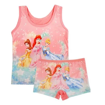 

summer Children girls beach set Casual girl Milk Silk princess vest + short Pants 5color randomly TZ07