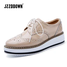 Туфли оксфорды JZZDDOWN женские натуральная кожа на платформе со