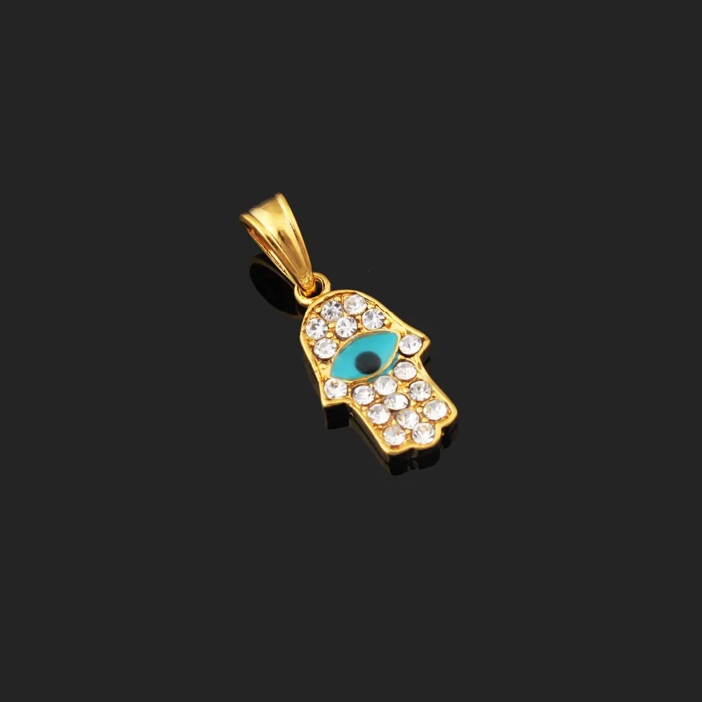JH винтажные золотые ювелирные изделия ожерелье от сглаза Подвески Мода Фатима ручной цепи аксессуары для женщин