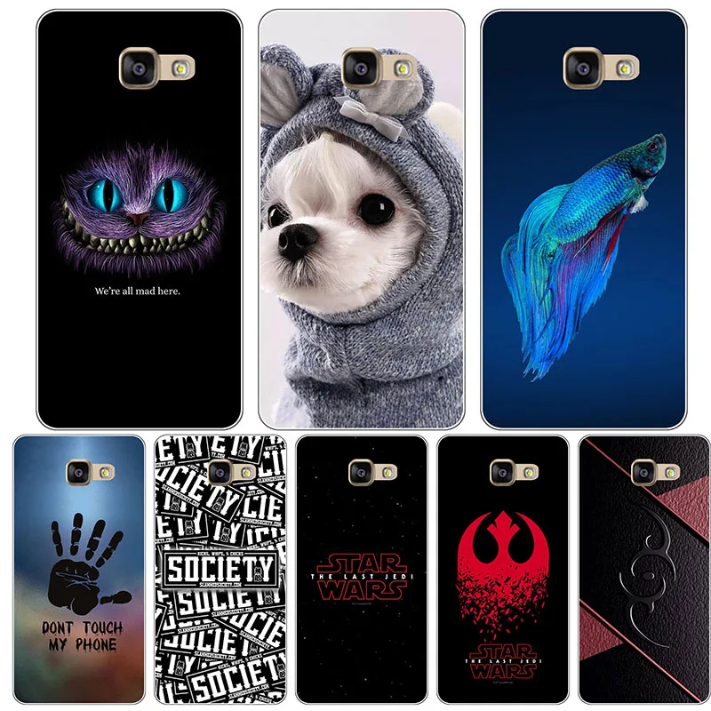 

Cute Cartoon Case For Samsung Galaxy A8 2016 A8100 A810 Cover Printing Drawing Cat Printed Phone Shell Capa Funda