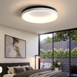Современные светодиодные люстры светло-белые черные круглые квадратные светильники для спальни гостиной кухни декоративная домашняя