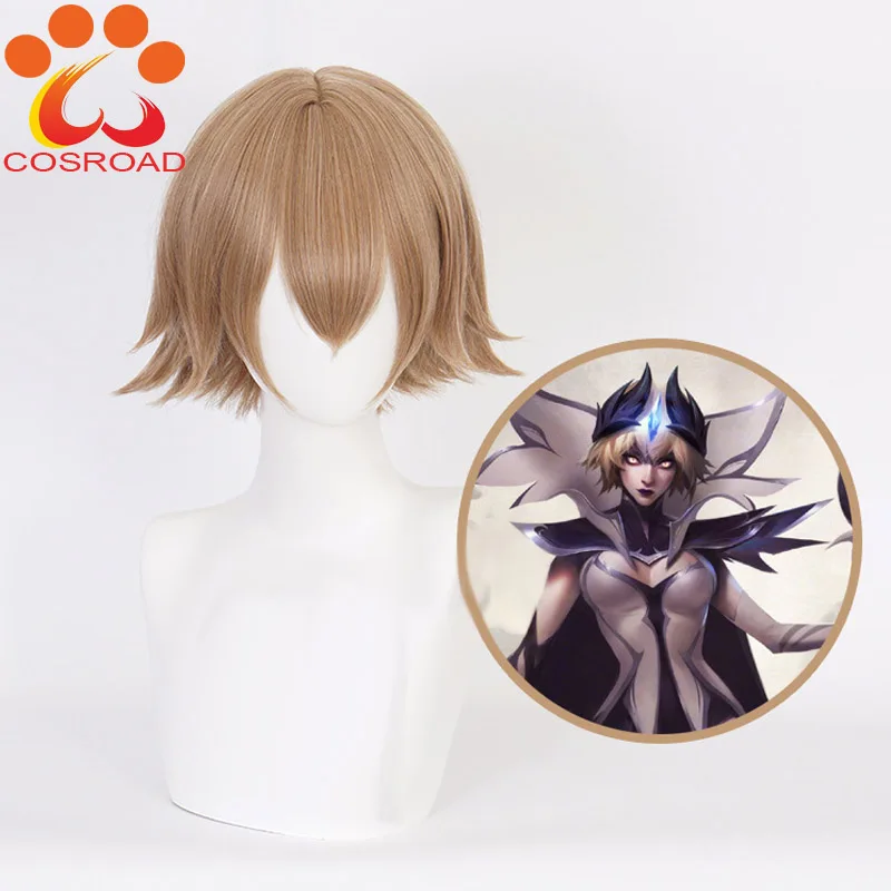 Cosroad Game LOL LeBlanc Wigs Women Cosplay Costume Wigs League of Legends Halloween Brown Plays Short Hair