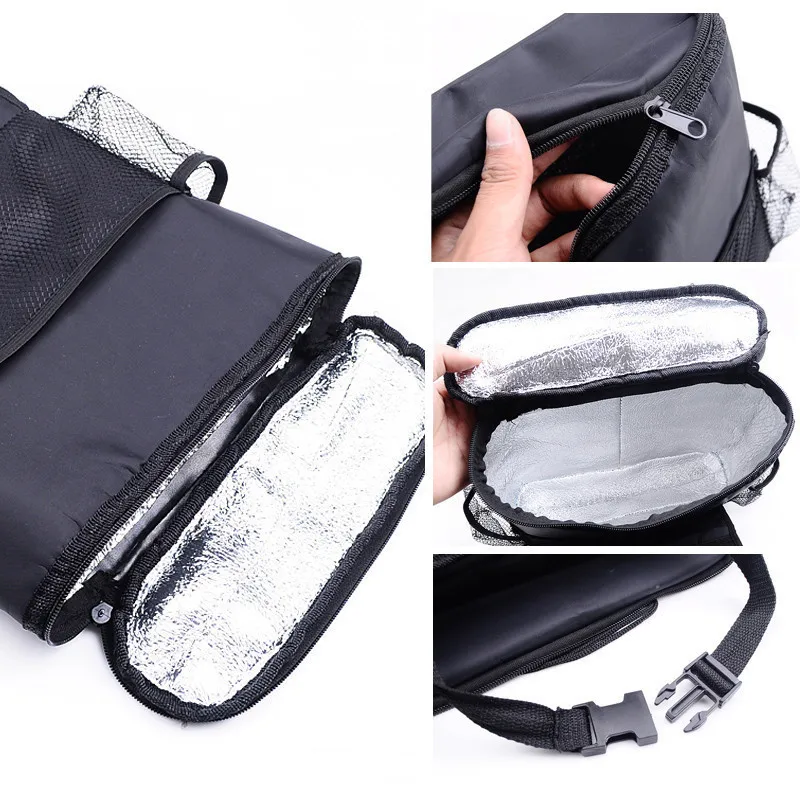New Black 1Pcs Car Seat Back Drink Holder Cooler Multipocket Travel Storage Bag Hanger Auto Car Styling Auto Accessories Camping