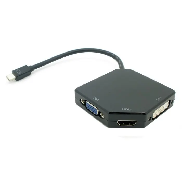 The New Mini Displayport Thunderbolt DP to DVI VGA HDMI Adapter 3 in1 for Apple MacBook Air Pro iMac White DP-091-BK | Компьютеры и
