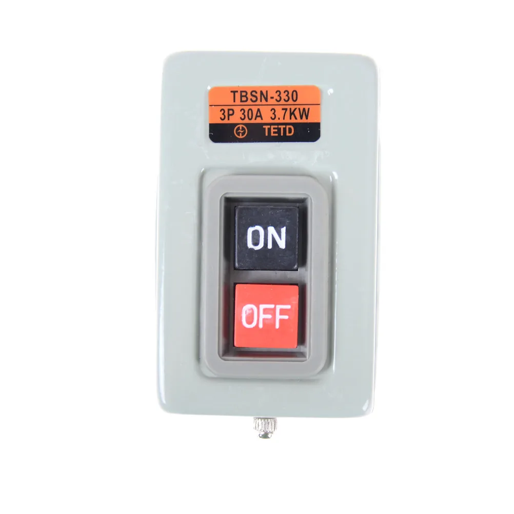 View Large Image 3P 30A 3.7KW Self Lock On/Off Power Pushbutton Switch TBSP-330 Switch Accessories