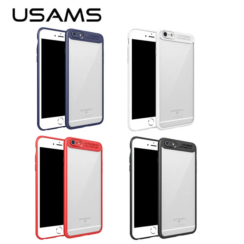 USAMS для Iphone6/6s/6 p/7/7 p/iPhone8 MingDun серия TPU+ PC Прозрачный чехол для задней панели мобильного телефона все включено защитный чехол