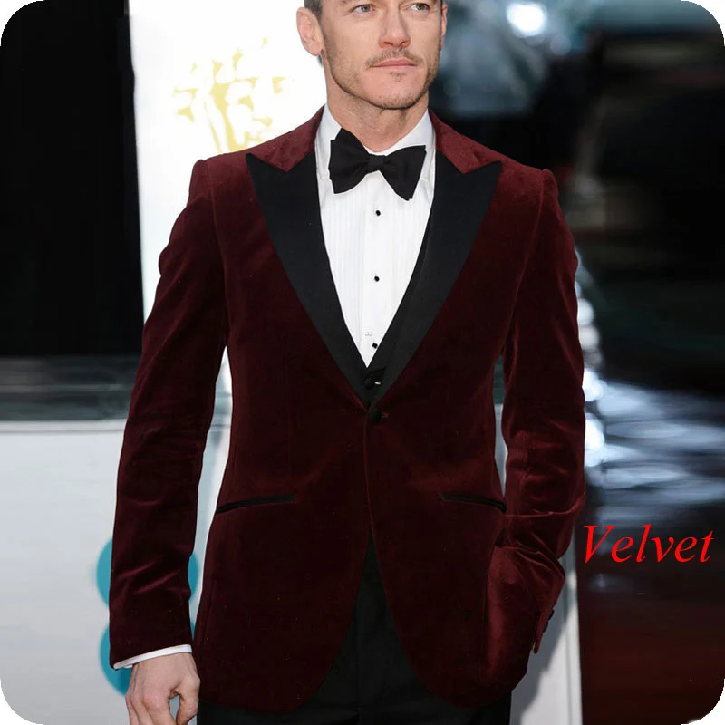 men suits for wedding velvet groom tuxedos (22)