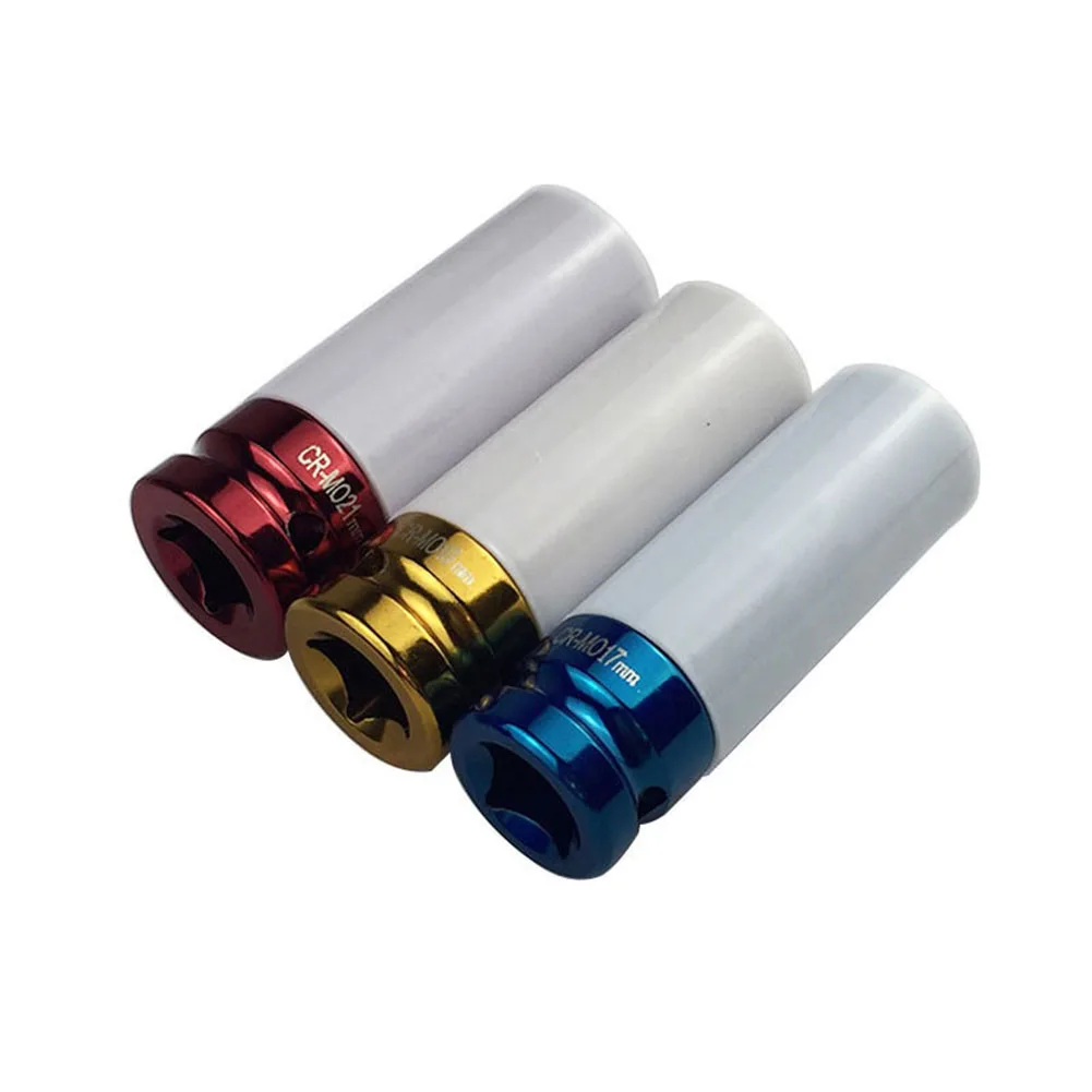 

3Pcs Tire Protection Sleeve Set Wall Deep Impact Nut Wheel Socket With Storage Box MAL999