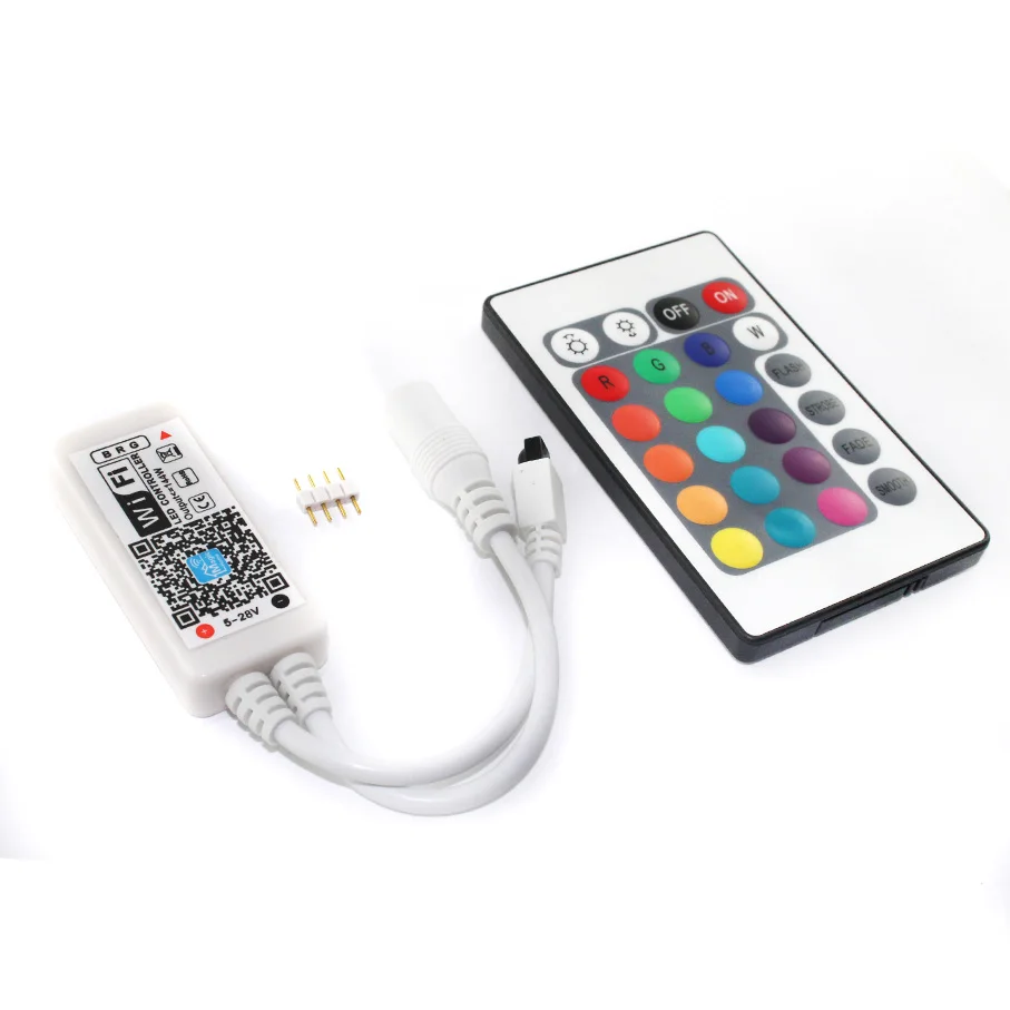 C17 RGB Magic Home Wifi LED RGB Controler DC12V MIni Wifi 24 IR Key Remote Controller