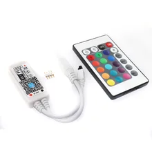C17-RGB Magic Home Wifi LED RGB Controler DC12V MIni Wifi + 24 IR Key Remote Controller for RGB LED Strip