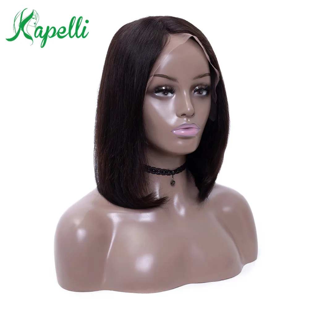 

Straight Short Lace Front Human Hair Wigs Bob Wig with PrePlucked Hairline Lace Wig For Black Women Brazilian Remy Hair Natural