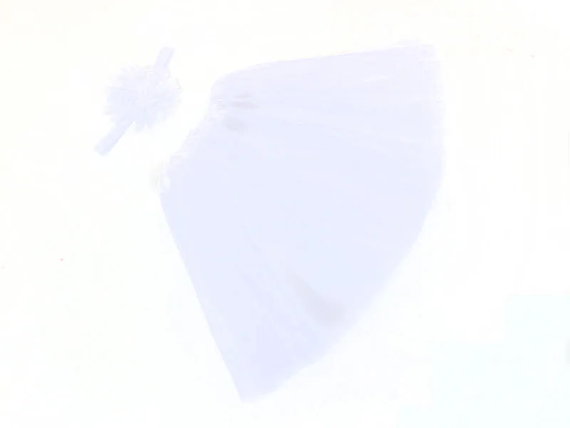 Симпатичный комплект для новорожденной девочки, Юбка-пачка для маленьких девочек и повязка на голову; наряд для фотосессий костюм Дети наряд для малышей короткая многослойная юбка для малышей, размеры от 0 3M - Цвет: Белый