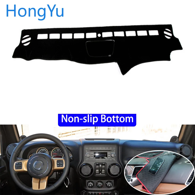 Для Jeep Wrangler 2008 2009 2010 2011 2017 автомобильный Стайлинг Нескользящие нижние Чехлы Dashmat