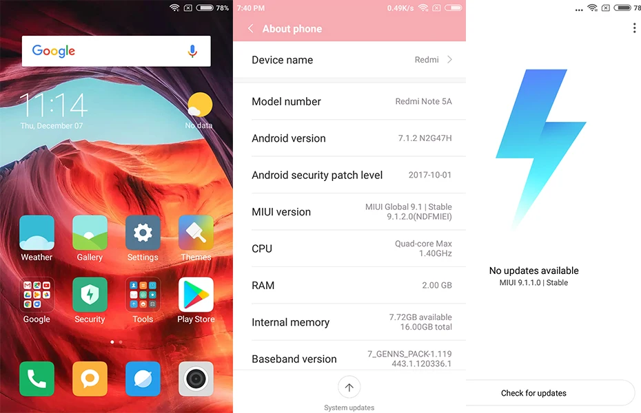 Note 5A 16gb about phone