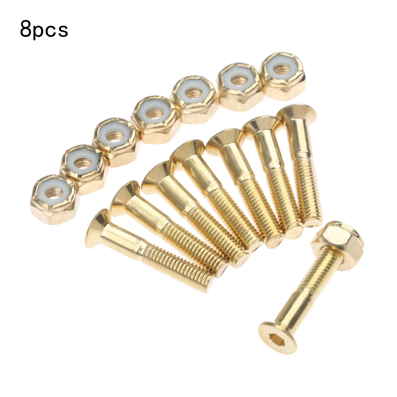 

8pcs Screw Nut 5x27mm Nut Bolt Skateboard Longboard External Screw Bolt Scooter Roller Truck Wheel Parts Screw Fastener