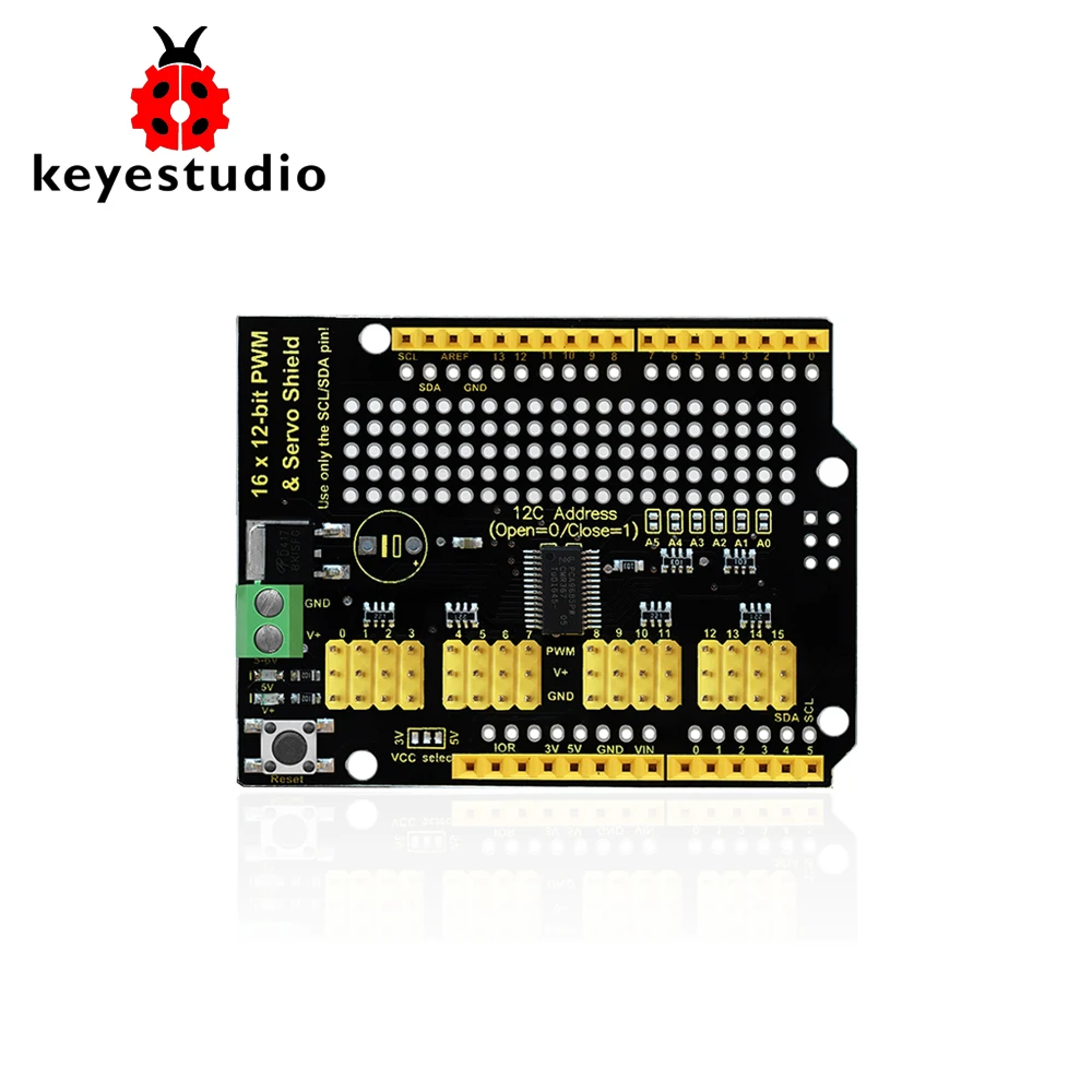 

Keyestudio 16-channel Servo Motor Drive Shield For Arduino