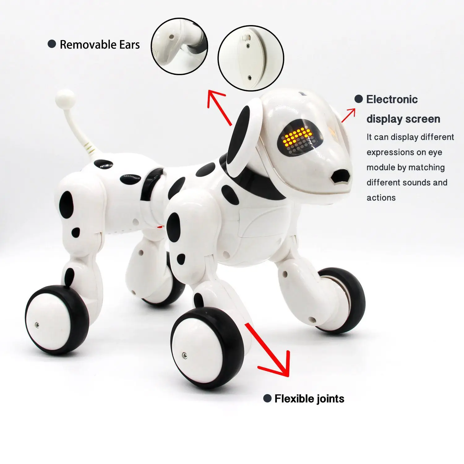 Беспроводной пульт дистанционного управления умный робот собака Ван Син электрическая собака Раннее Образование Развивающие игрушки для детей(белый
