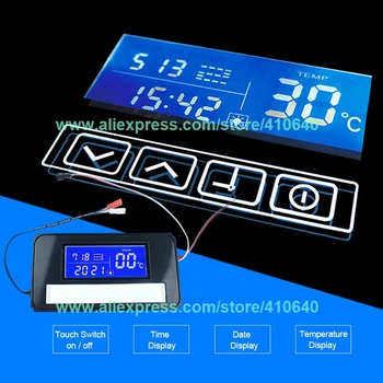 

K3014A LED Mirror Switch Touch Switch with Time and Temperature Display System On Mirror for Bathroom Cabinet Cupboard Sideboard