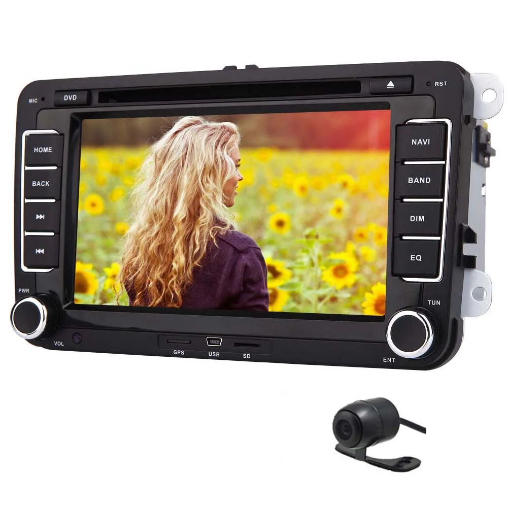 Best Android 5.1 Logo Audio Video APP Radio BT Stereo 4-Core Car DVD Auto AMP 1080P CD SD Map WiFi GPS Navigation For VW Volkswagen 9