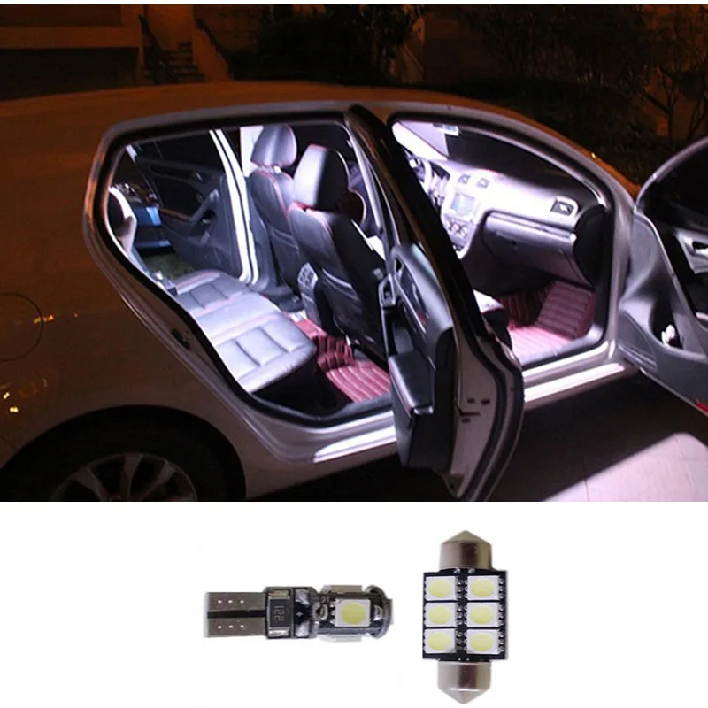 Набор световых лампочек 7 Blubs Xenon White LED для BMW 3 Series 318 320 320i 325 335 E90 E92|kit kits|kit ledkit bmw |