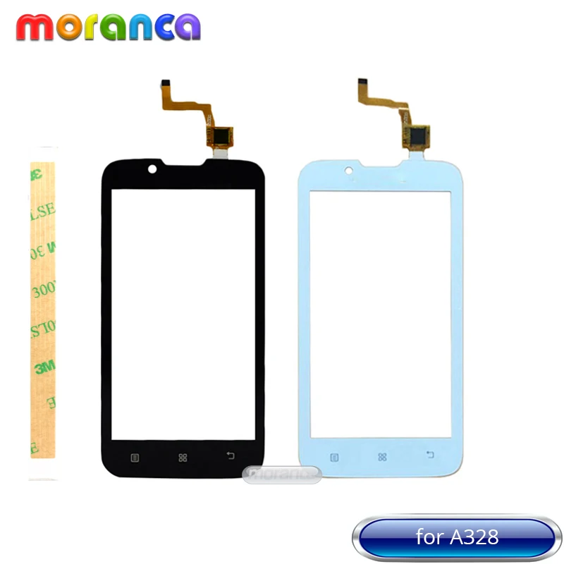 

4.5 Inch for Lenovo A328 A328T Touch Screen Digitizer Front Glass Sensor Panel Black White Touchscreen Replacement with 3M Tape